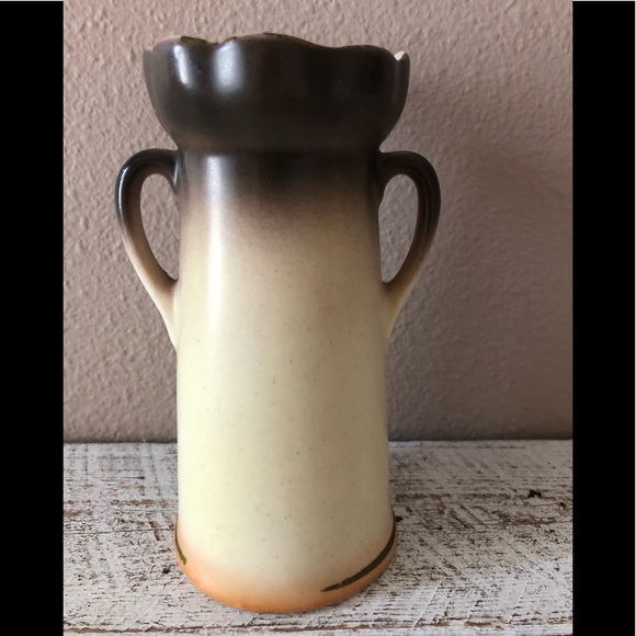 Hand Painted Ceramic Vase from Czechoslovakia - Picture 2 of 3